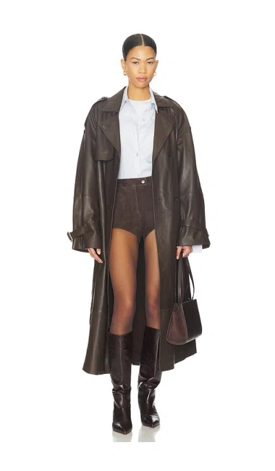 Allsaints Reed Mac Coat In Brown