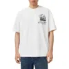Allsaints Oversized Reel Logo Graphic Tee In White