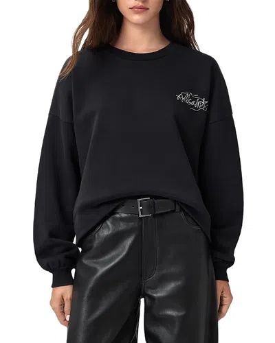 Allsaints Reel Lila Sweatshirt In Black