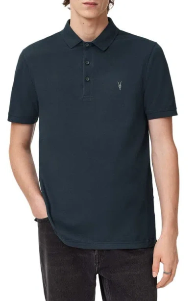 Allsaints Reform Cotton Piqué Polo In Animal Print