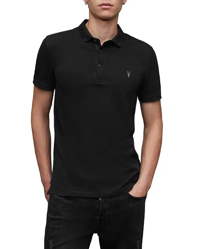 Allsaints Reform Ss Polo In Black