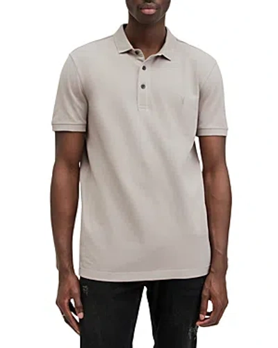 Allsaints Reform Cotton Polo Shirt In Cool Grey