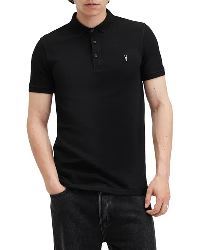 Allsaints Reform Ss Polo In Black