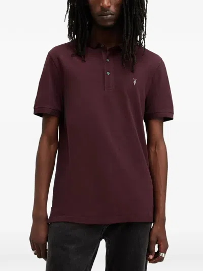 Allsaints Reform Polo Shirt In Red