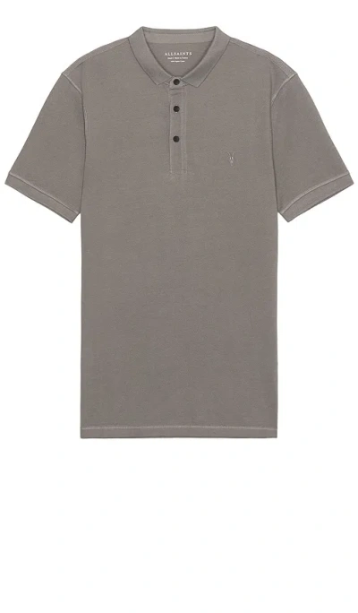 Allsaints Reform Short Sleeve Polo In 灰烬色