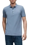 Allsaints Reform Slim Fit Cotton Polo In Chilled Blue
