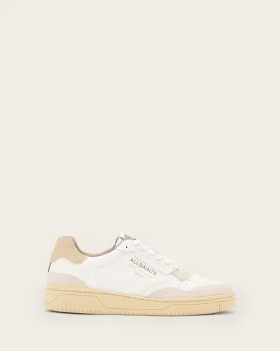 Allsaints Regan Leather Low Top Sneakers In Neutral