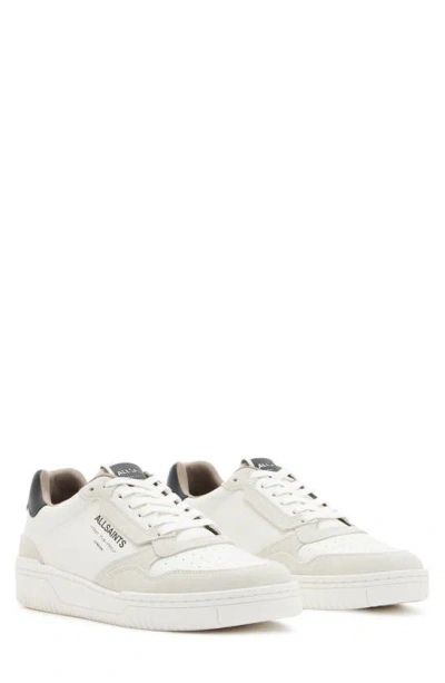 Allsaints Regan Logo-print Leather Low-top Trainers In Chalk White/bl