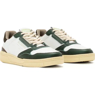 Allsaints Regan Leather Low Top Sneakers In White