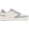 Allsaints Regan Leather Low Top Sneakers In White/grey