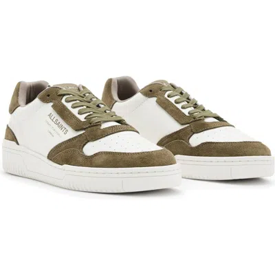 Allsaints Regan Low Top Sneaker In White/khaki