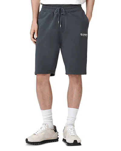Allsaints Regular Fit 8.7 Drawstring Sweat Shorts In Gray