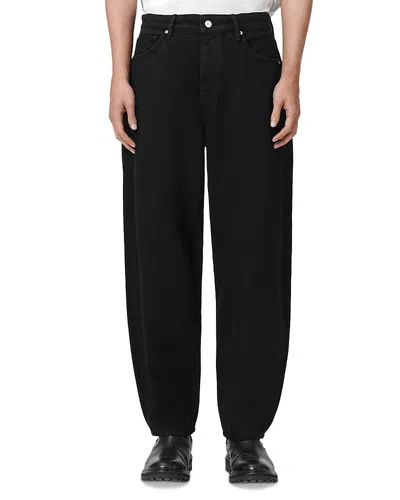 Allsaints Regular Fit Curved Jeans In Washed Black