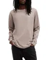 Allsaints Regular Fit Waffle Tee In Tuscan Brown