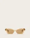 Allsaints Rei Cat Eye Sunglasses In Crystal Cognac