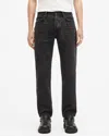 Allsaints Lenny Loose Fit Wide Leg Denim Jeans In Black