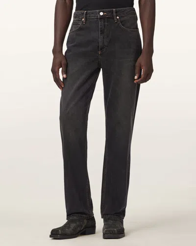 Allsaints Reid Straight Fit Denim Jeans In Gray