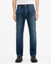 Allsaints Reid Straight Fit Denim Jeans In Mid Indigo Blue