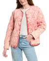 Allsaints Reign Onion Quilted Jacket In Pink