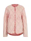 Allsaints Reign Onion Quilted Jacket In Pink