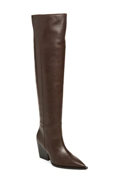 Allsaints Reina Over The Knee Boot In Brown
