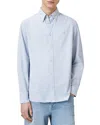 Allsaints Relaxed Fit Button Front Shirt In Willow Blue