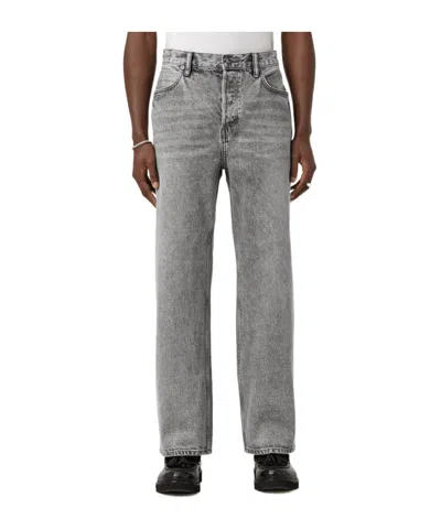Allsaints Relaxed Fit Denim Jeans In Gray