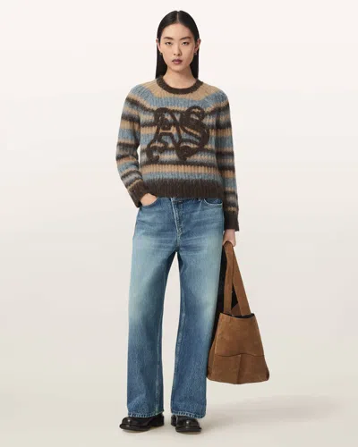 Allsaints Relaxed Sweater In Blue