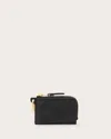 Allsaints Remy Leather Grain Wallet In Black
