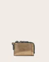 Allsaints Womens Warm Brass Remy Logo-debossed Square Leather Wallet In Gold