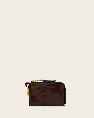 Allsaints Remy Leather Wallet In Brown