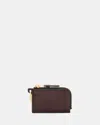 Allsaints Remy Leather Wallet In Burnt Red