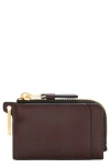 Allsaints Remy Leather Wallet In Burnt Red
