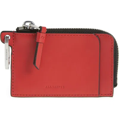 Allsaints Remy Leather Wallet In Gala Red