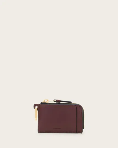 Allsaints Remy Leather Wallet In Red