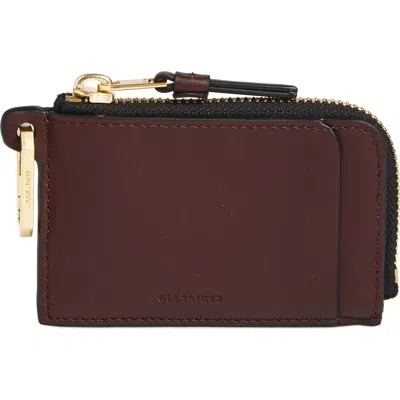 Allsaints Remy Leather Wallet In Red
