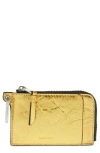 Allsaints Remy Leather Wallet In Warm Gold
