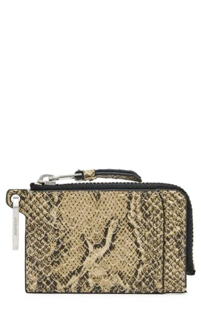 ALLSAINTS ALLSAINTS REMY SNAKESKIN EMBOSSED LEATHER WALLET
