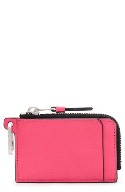 Allsaints Remy Wallet In Hot Pink