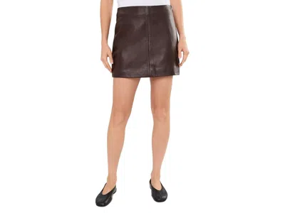 Allsaints Renai Skirt Women's Skirt Oxblood Red: Uk 4 (us Women's 0), Leather In Brown