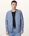 Allsaints Renn Cardigan In Damson Blue