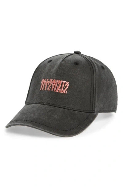 Allsaints Retract Logo Baseball Cap In 018 Washed Black  display picture 2