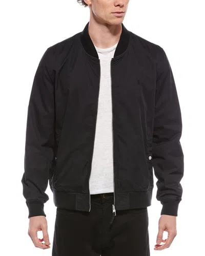 Allsaints Rev Bassett Reversible Bomber Jacket In Black