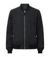 Allsaints Bassett Reversible Bomber Jacket In Black