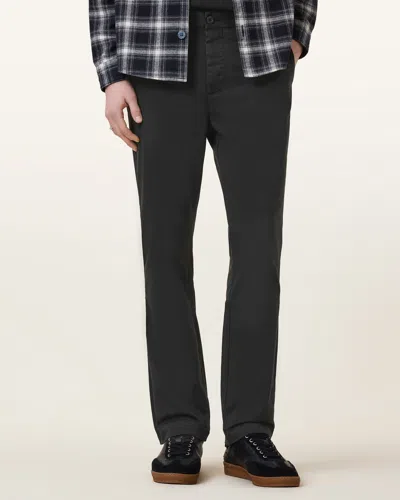Allsaints Rhode Slim-leg Trousers In Liquorice Black