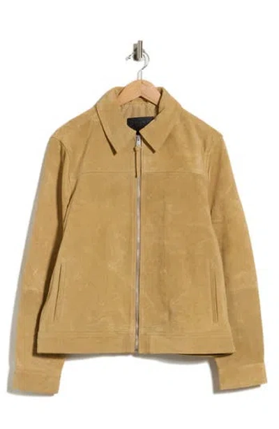 Allsaints Rhone Suede Jacket In Neutral