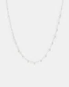 Allsaints Ria Mini Stud Sterling Silver Necklace In Warm Silver