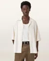 Allsaints Rialto Oversized Short Sleeve Shirt In White