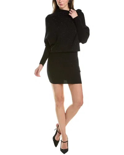 Allsaints Ridley Sparkle Wool-blend Sweaterdress In Black