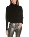 Allsaints Ridley Roll Neck Sparkle Relaxed Sweater In Black